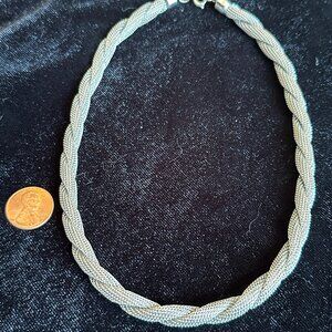 Rope Chain Necklace, Silver with Gold accents
